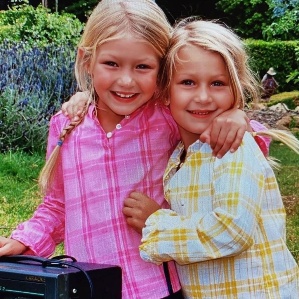 Gigi and Bella Hadid childhood photo