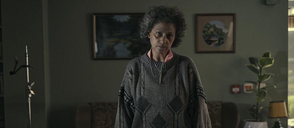 Cathy Tyson as Polly in the Channel 4 film, Help
