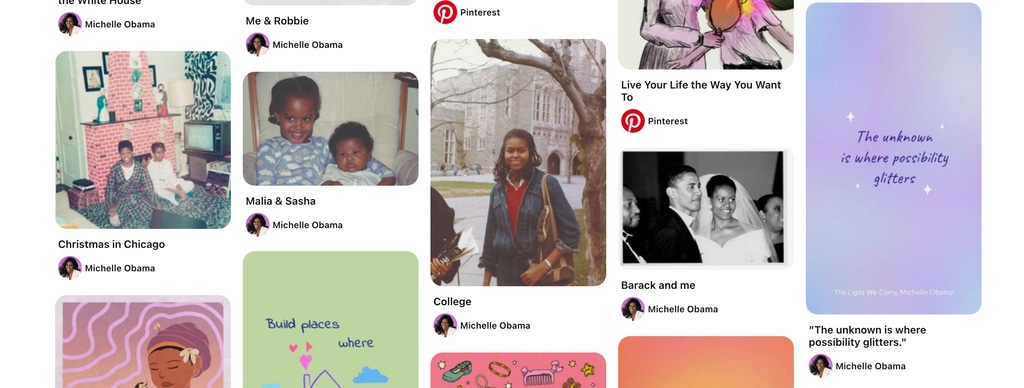 More of Michelle Obama's photos on her Pinterest account 