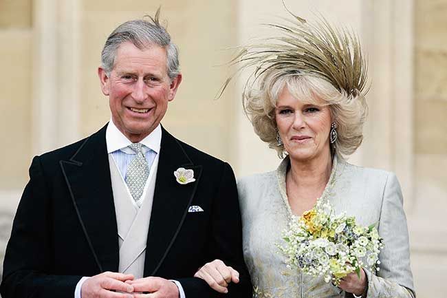 Charles and Camilla after their royal marriage blessing