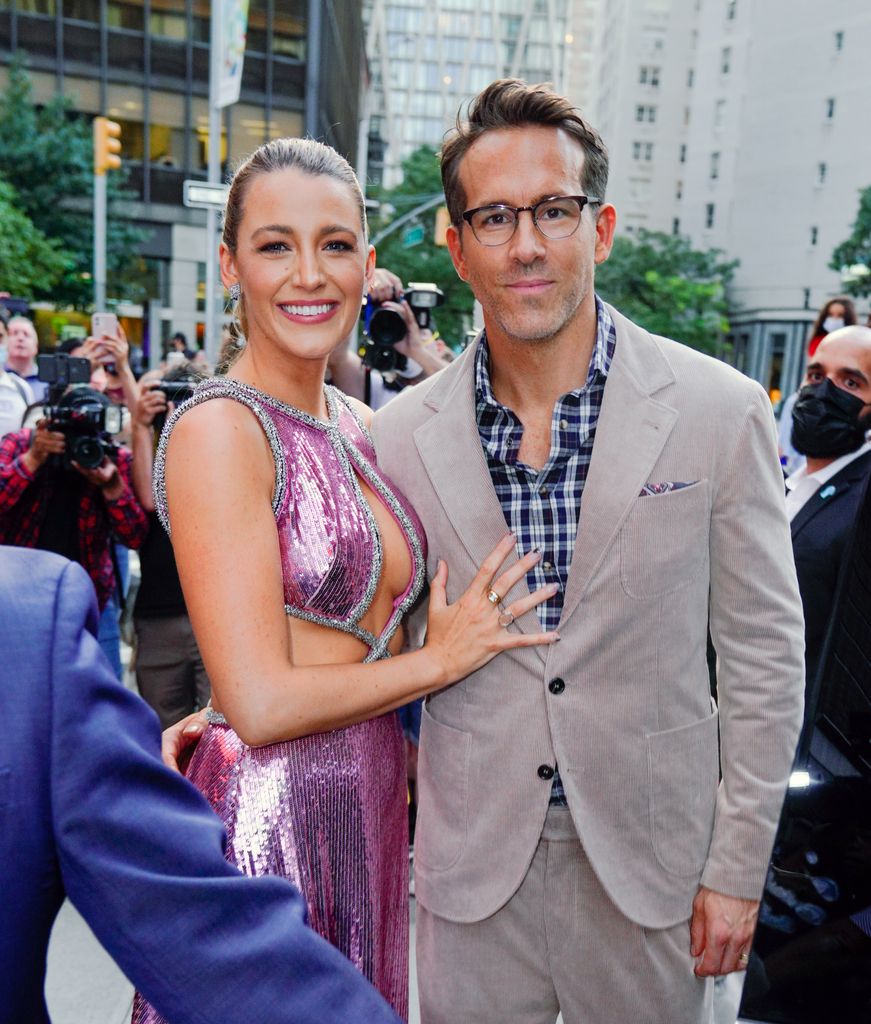 Blake Lively and Ryan Reynolds at 'Free Guy' Premiere on August 03, 2021 in New York City.