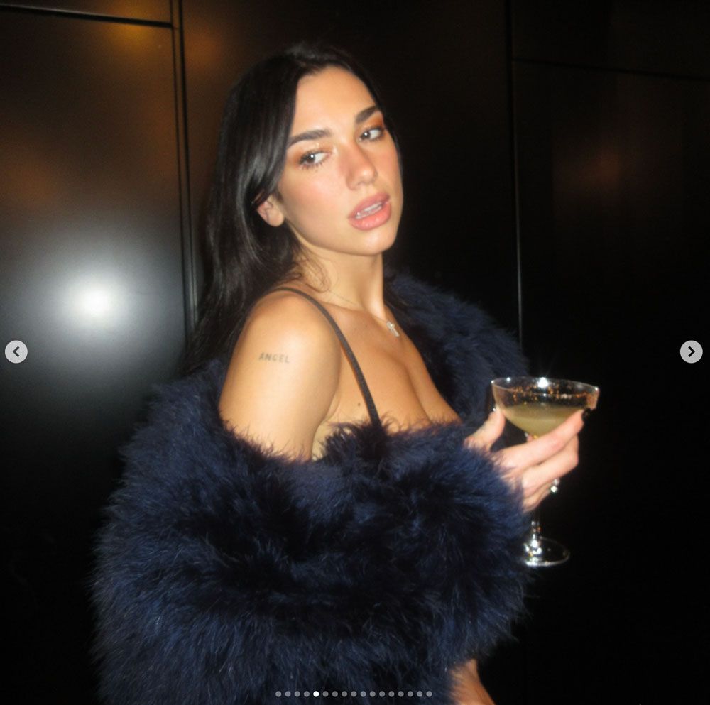 Dua Lipa looked incredible while celebrating New Year's