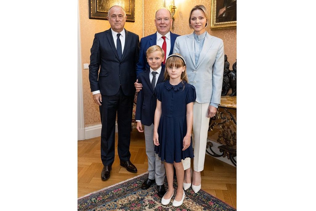 The Princely family at the Oath taking of H.E. M Didier Guillaume, Minister of State