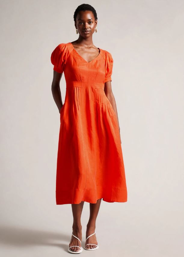ted baker orange dress 