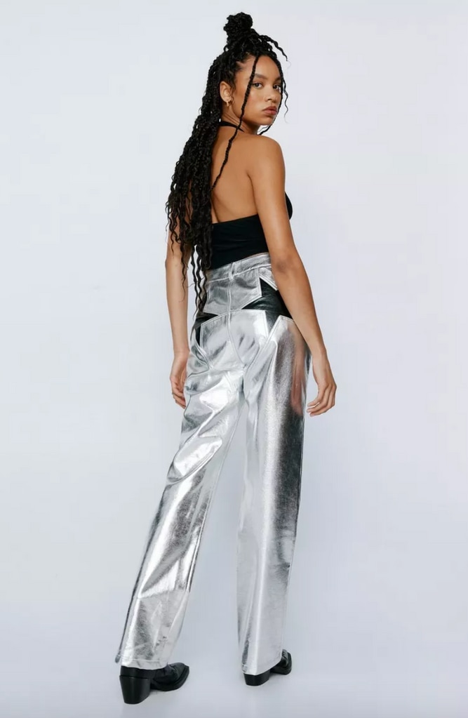 Nasty Gal silver trousers
