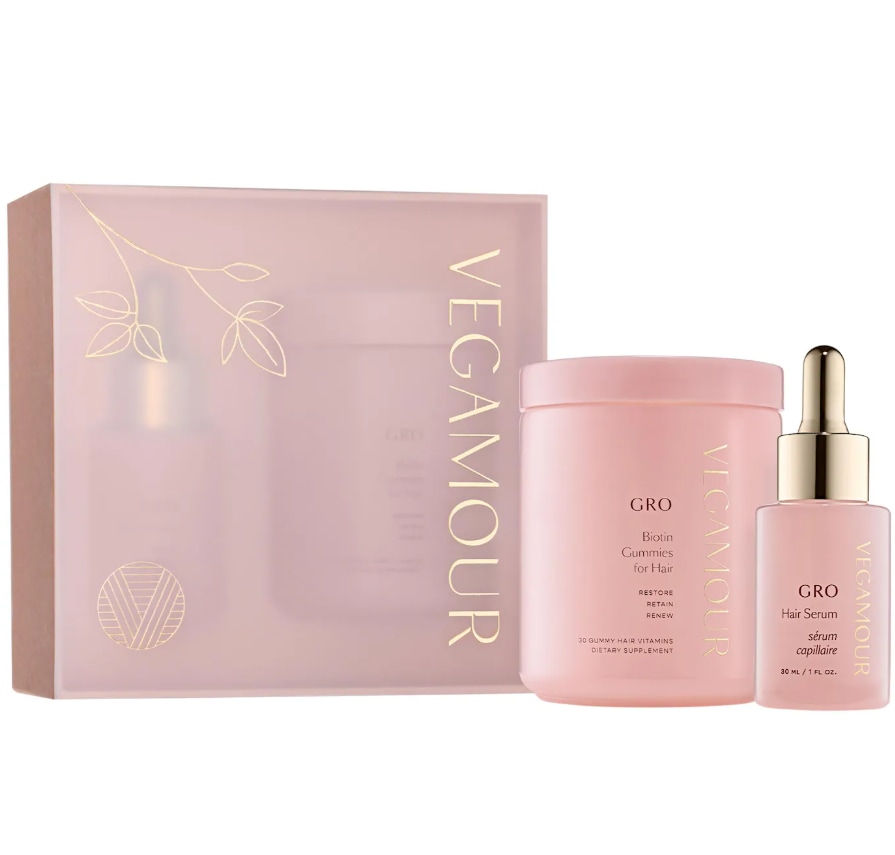 Vegamour GRO Hair Serum Biotin rubber for thin hair set