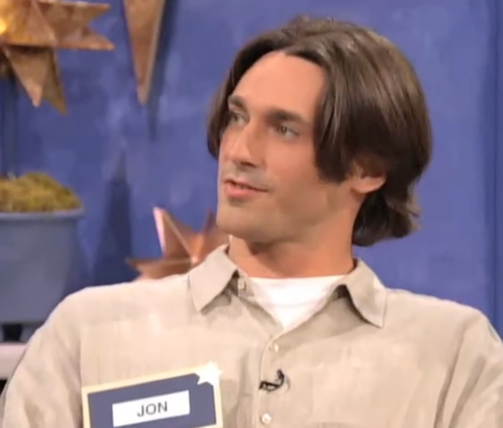 A photo of Jon Hamm on a 90s dating show