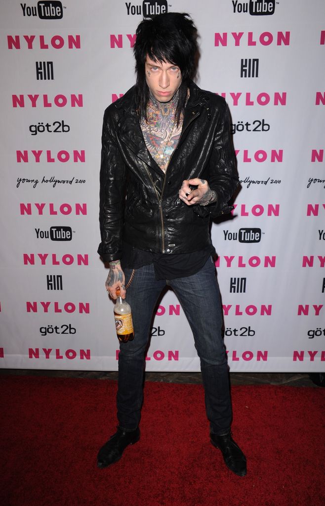 Trace Cyrus arrives at the NYLON & YouTube Young Hollywood Party at the Roosevelt Hotel on May 12, 2010 in Hollywood, California
