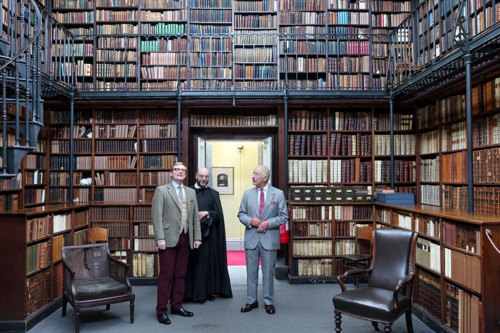 King Charles visits Birmingham Oratory library