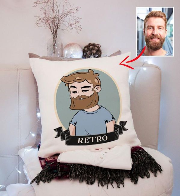 gifts for dad pillow custom portrait