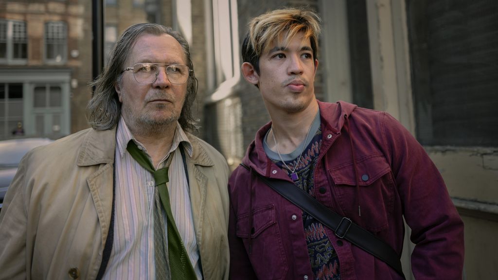 Gary Oldman and Christopher Chung in Slow Horses