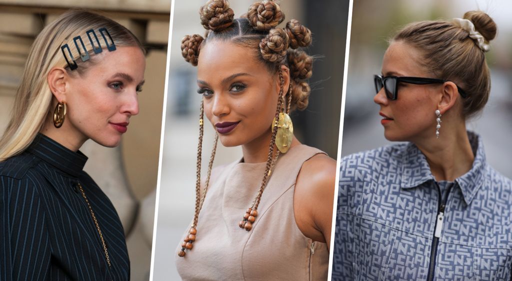  90s hairstyles and accessories street style today.