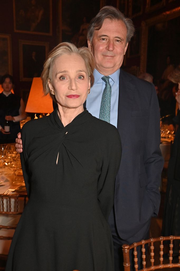 Dame Kristin Scott Thomas and John Micklethwait attend The National Portrait Gallery's Portrait Gala on March 19, 2024 in London, England