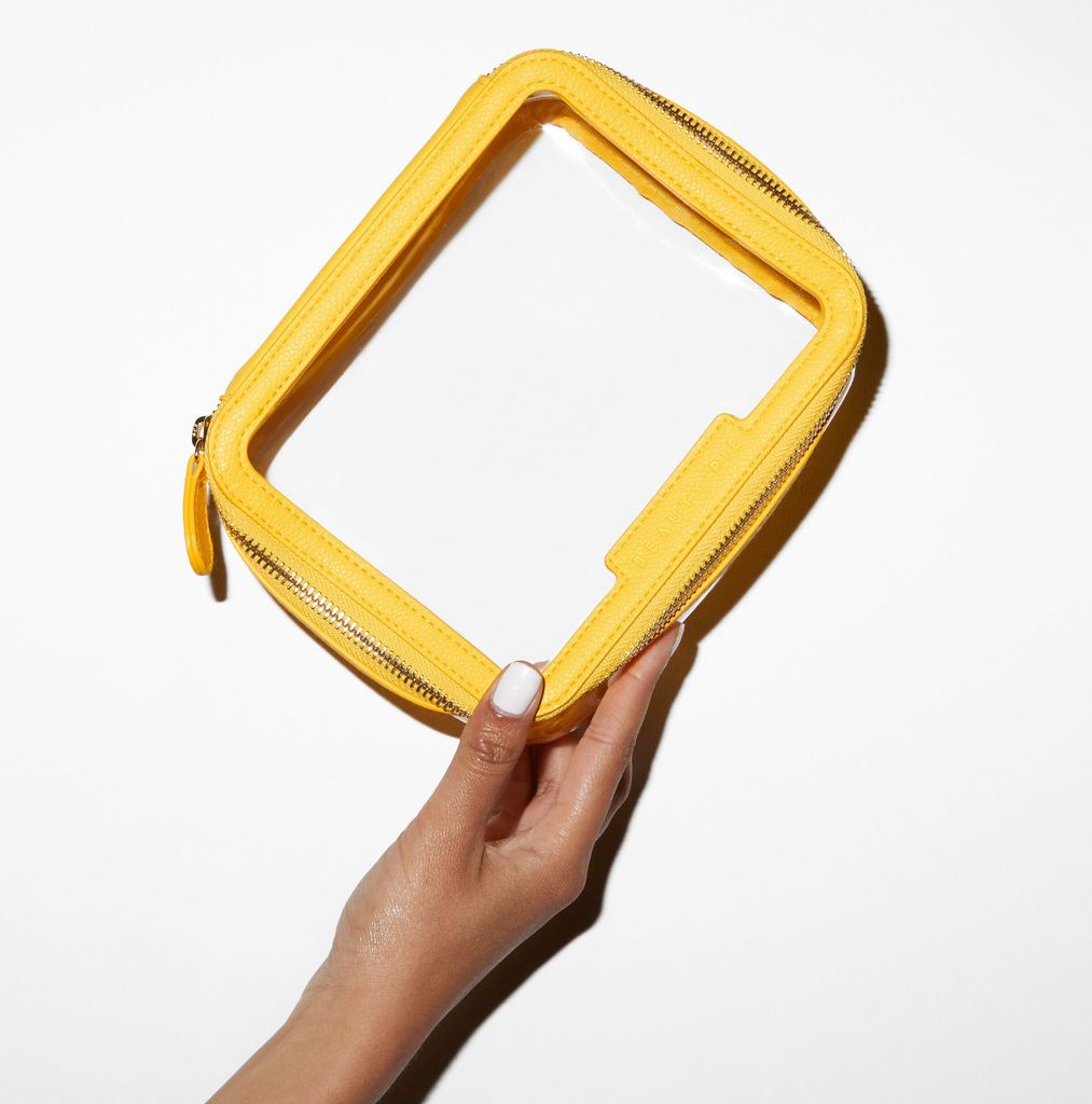 Beauty Pie clear makeup bag