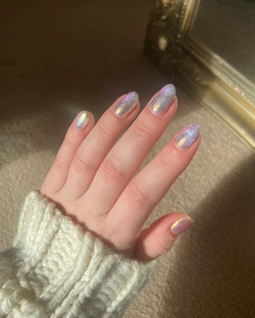Shimmery mermaid nails
