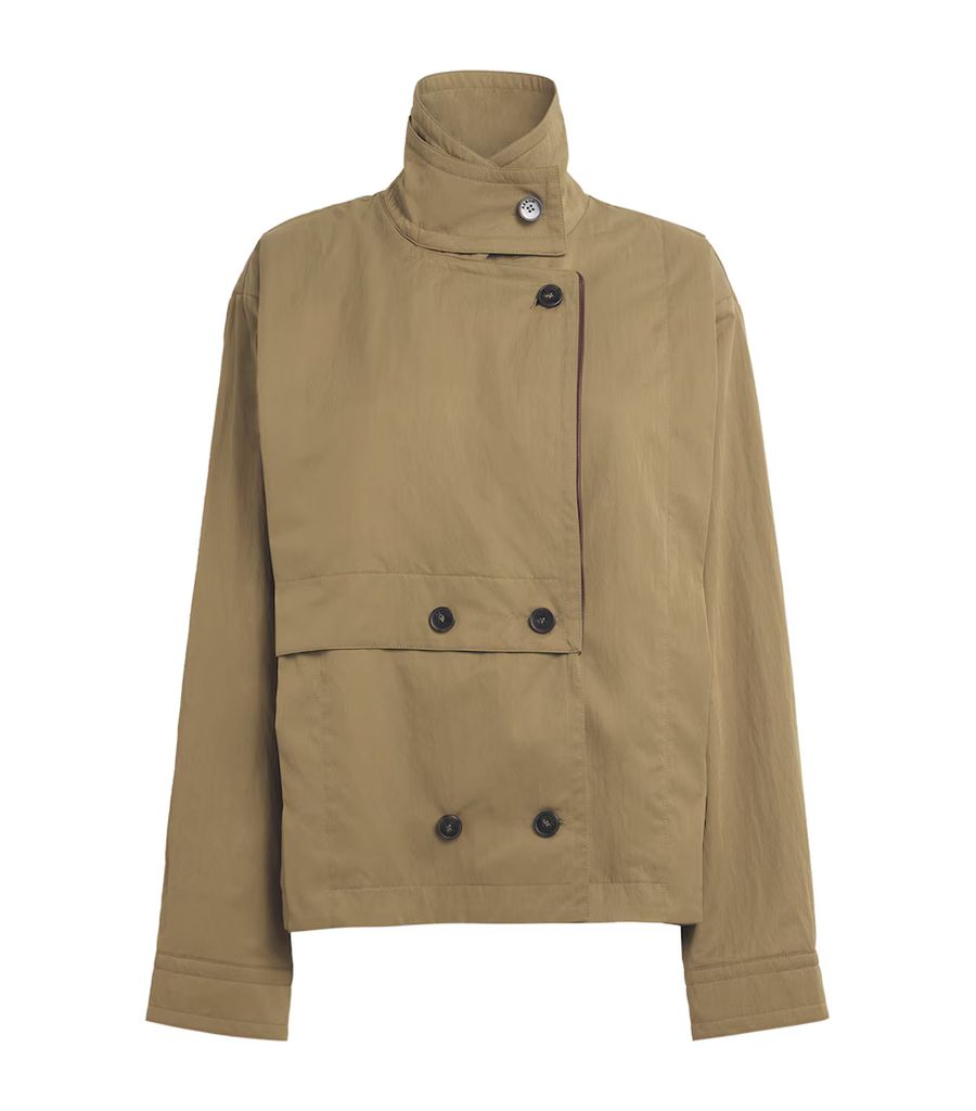 Cropped trench coat