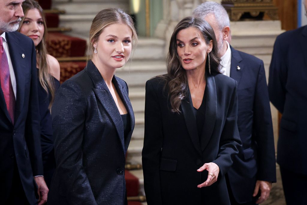 Queen Letizia Of Spain and Crown Princess Leonor of Spain attend the "Princesa De Girona" Foundation Awards