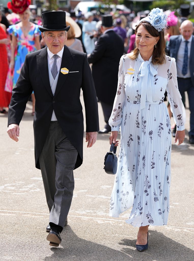 Carole and Michael Middleton seen on the second day of Royal Ascot