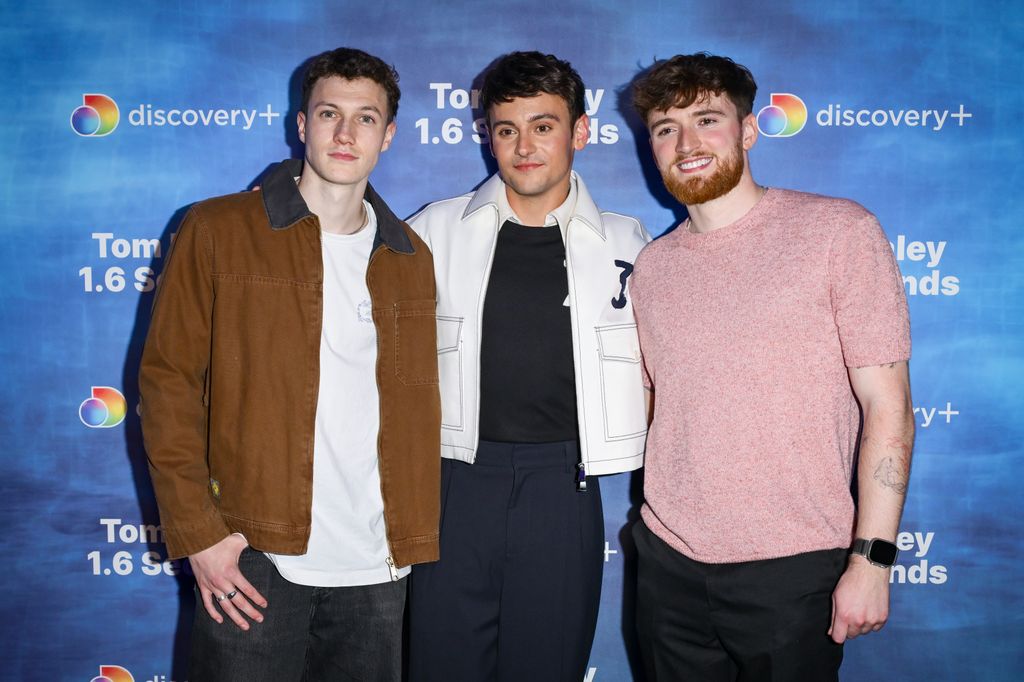 Noah Williams standing with Tom Daley and Matty Lee