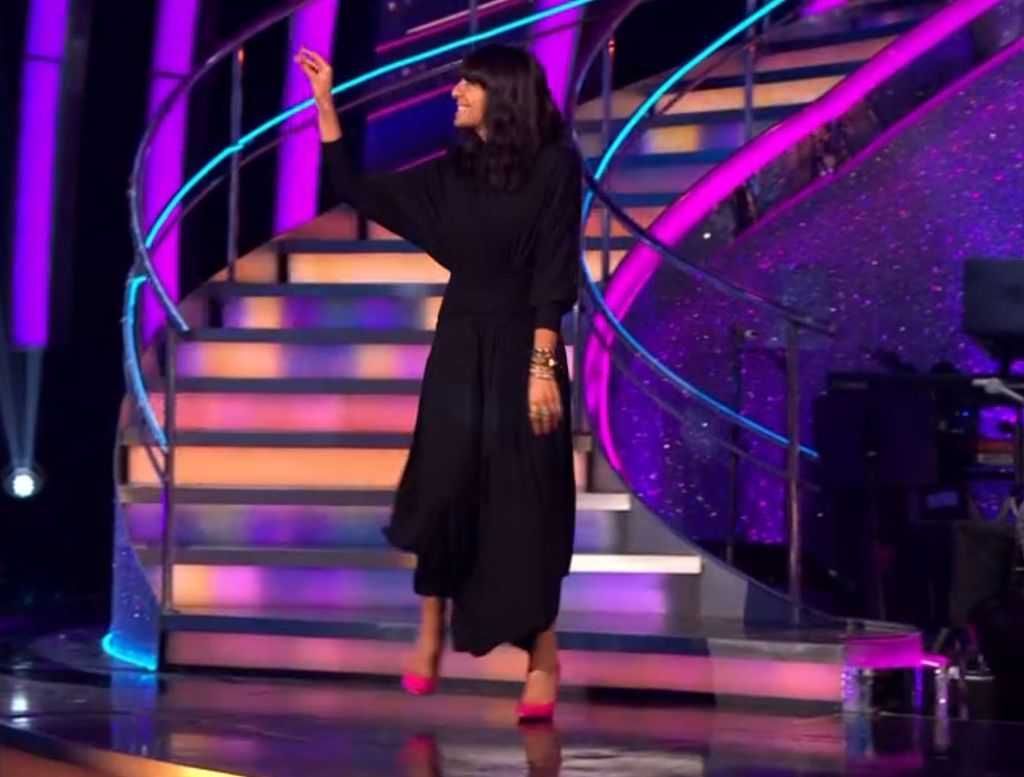 Strictly star Claudia Winkleman commands attention in vampy dress of ...