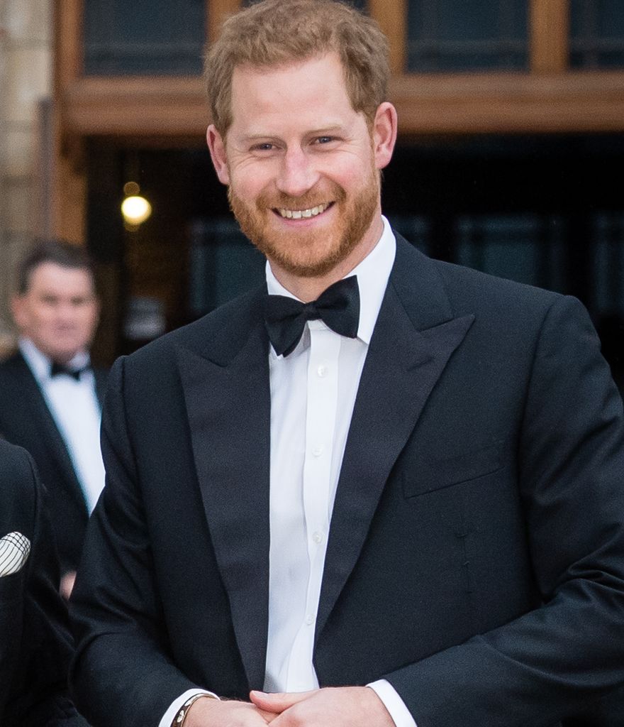 Prince Harry in a bow tie and suit