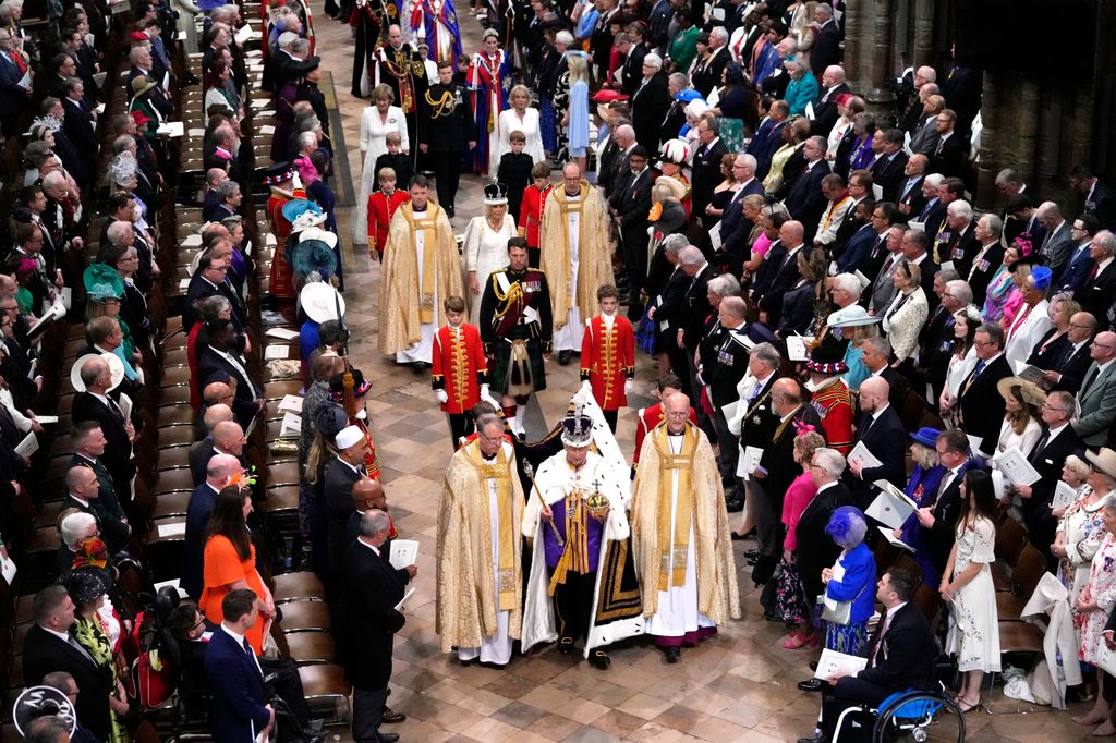 The coronation in Westminster Abbey