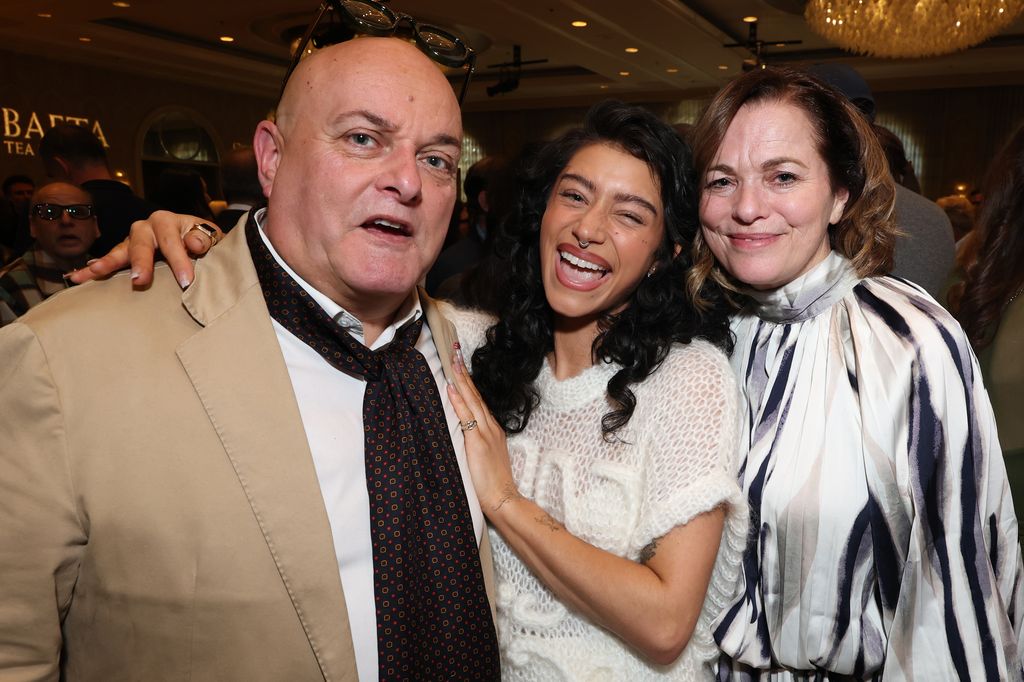 Nigel Daly, Odessa A'zion, and Louise Salter attend The BAFTA Tea
