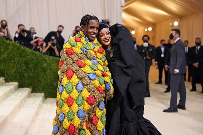 Rihanna with ASAP Rocky 