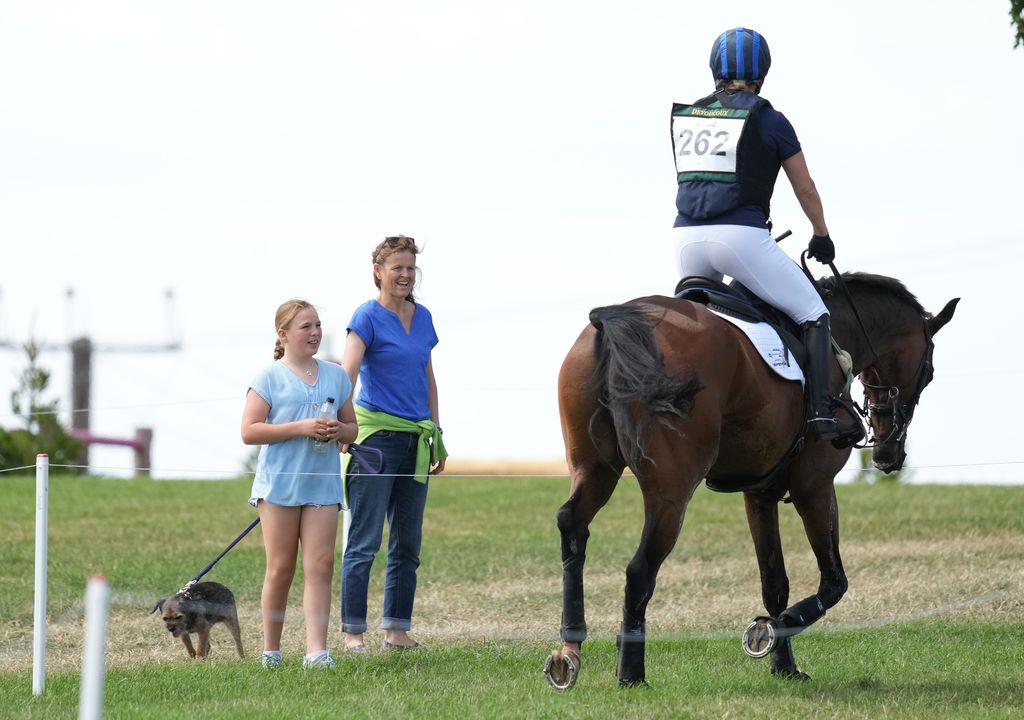 Zara and Mia Tindall attend the Hartpury International Horse Trials