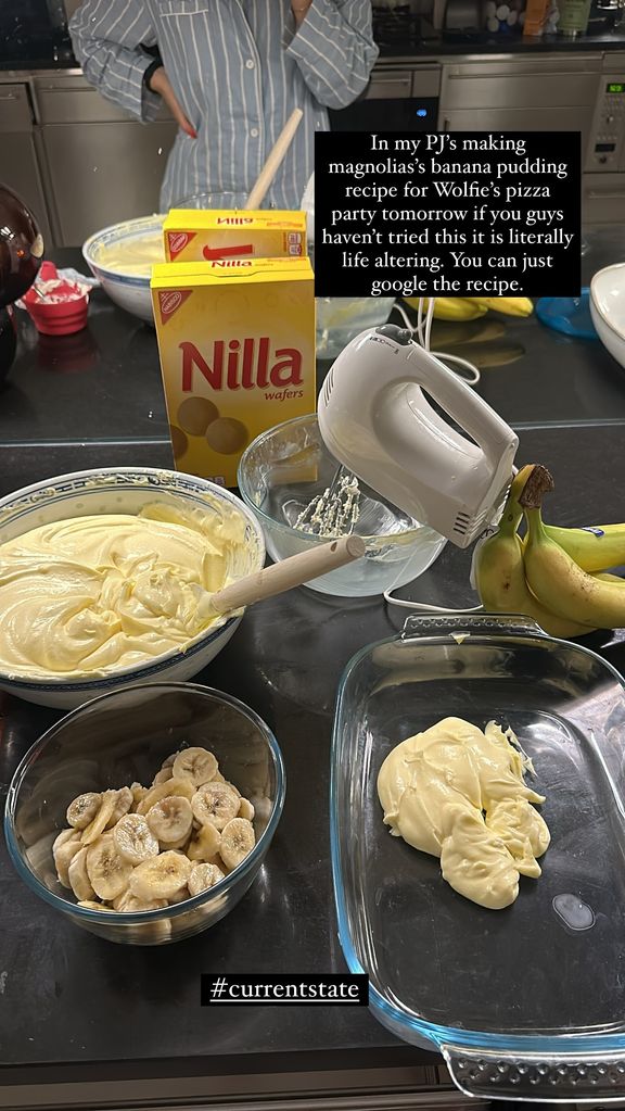 Dara Huang making a banana dessert