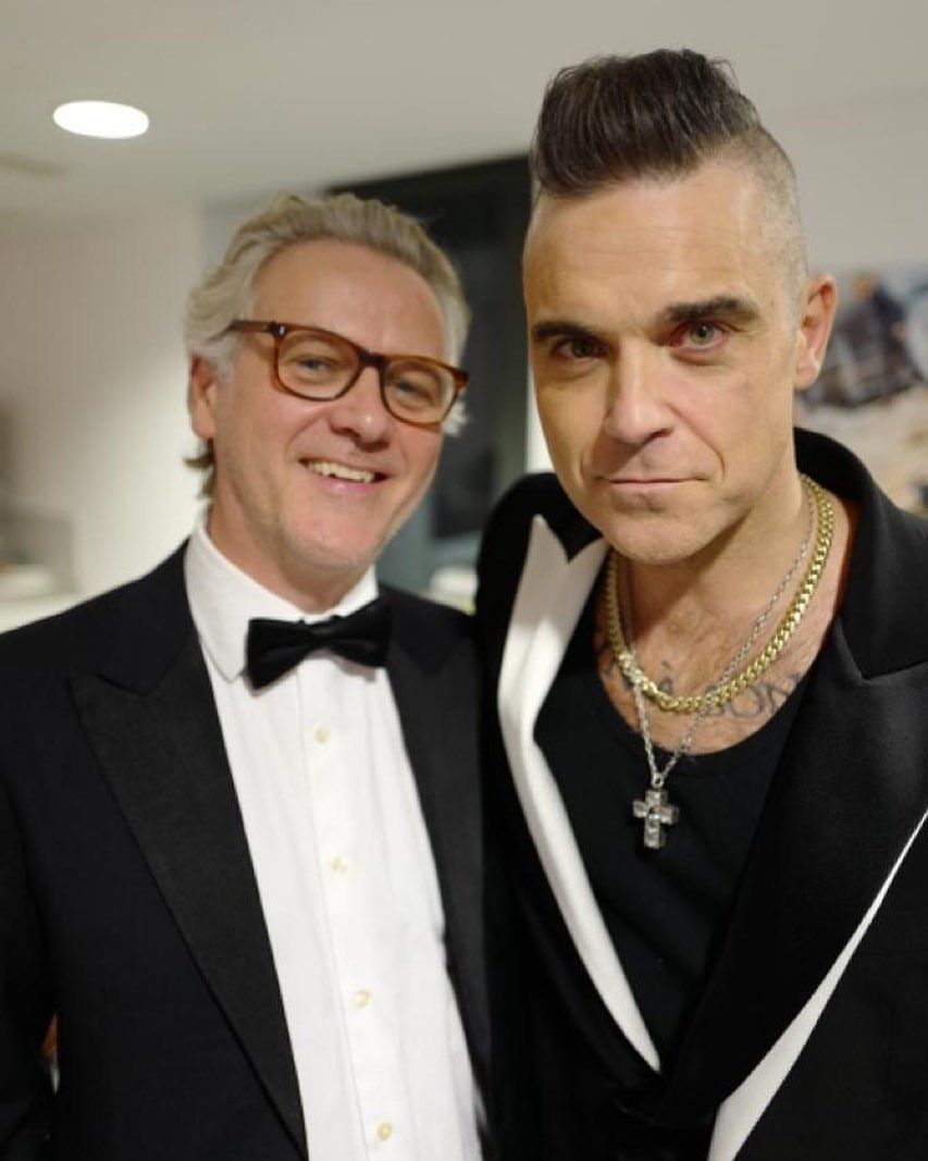 Robbie Williams with Guy Chambers 