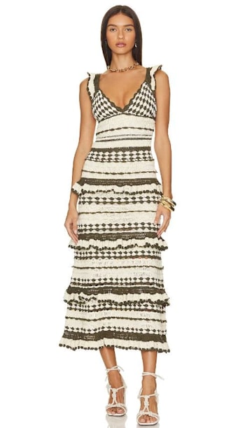 revolve crochet dress 