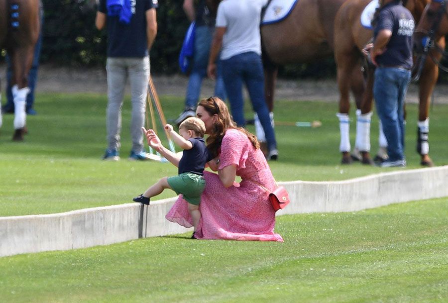 prince louis at the polo with mum kate