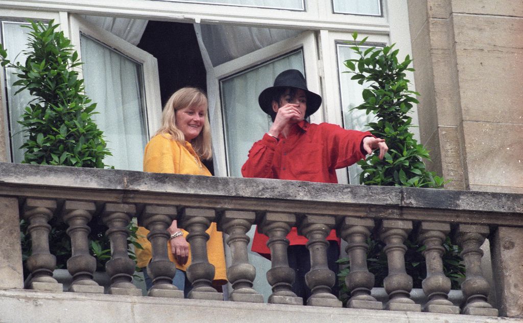 Michael Jackson with Debbie Rowe in 1997 in Paris, France