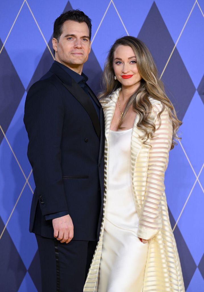 Henry Cavill and Natalie Viscuso attend the World Premiere of "Argylle" at the Odeon Luxe Leicester Square on January 24, 2024 in London, England