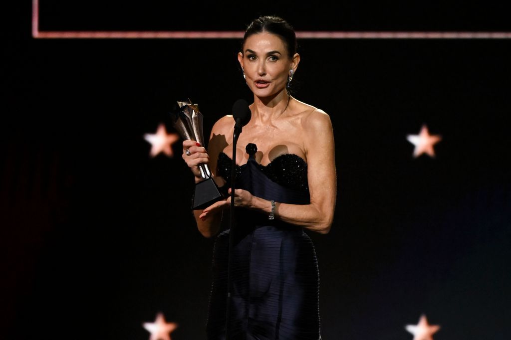 Demi Moore accepted the award for Best Actress