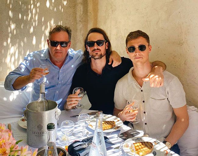 piers with his sons in saint tropez