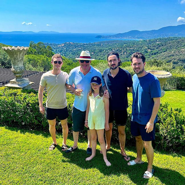 piers morgan in sunny family photo with sons albert stanley and spencer and daughter elise