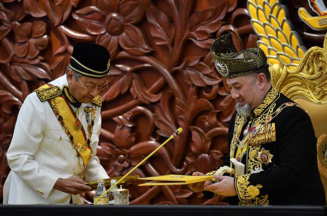 malaysia king prepares for speech