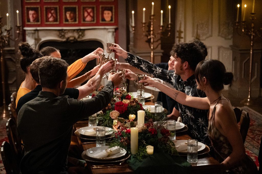 A photo of the Traitors cast during the banquet