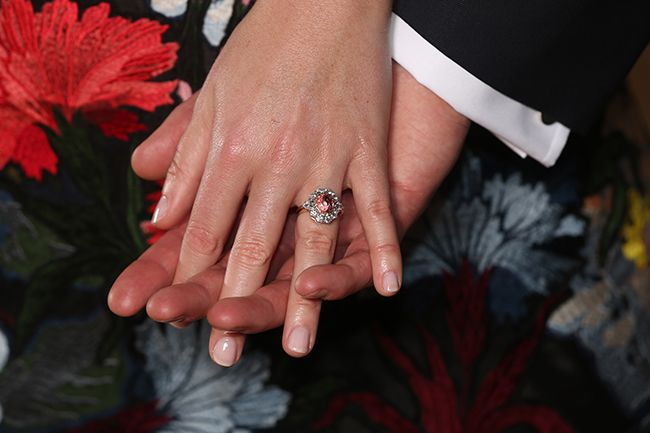 princess eugenie manicure engagement ring