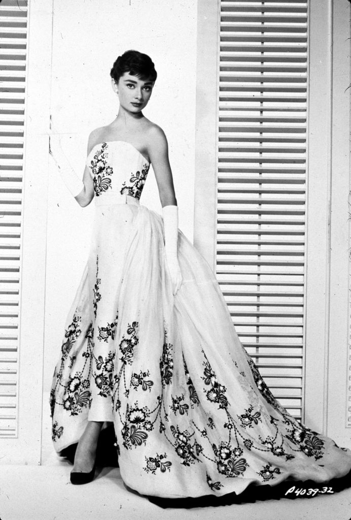 Audrey Hepburn wore the wedding dress in the 1954 film Sabrina