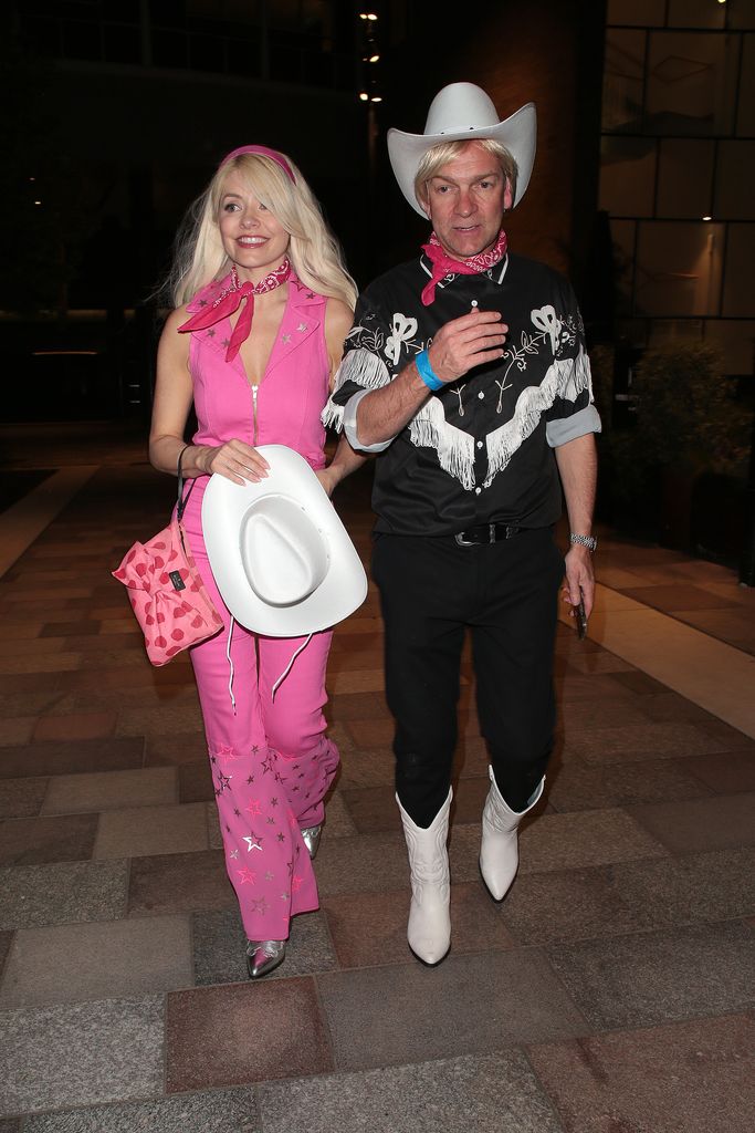 A photo of Holly Willoughby and Dan Baldwin dressed as Barbie and Ken 