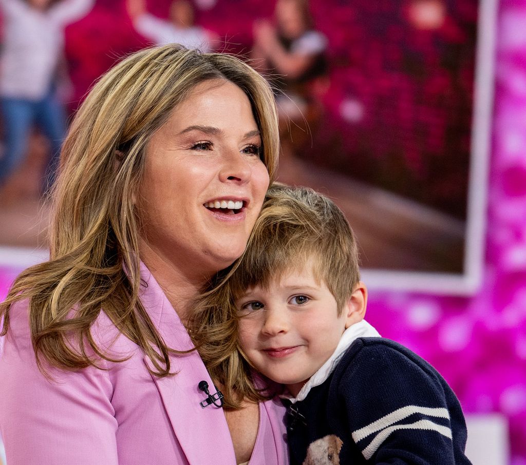 Jenna Bush Hager hugs son Hal on Today 