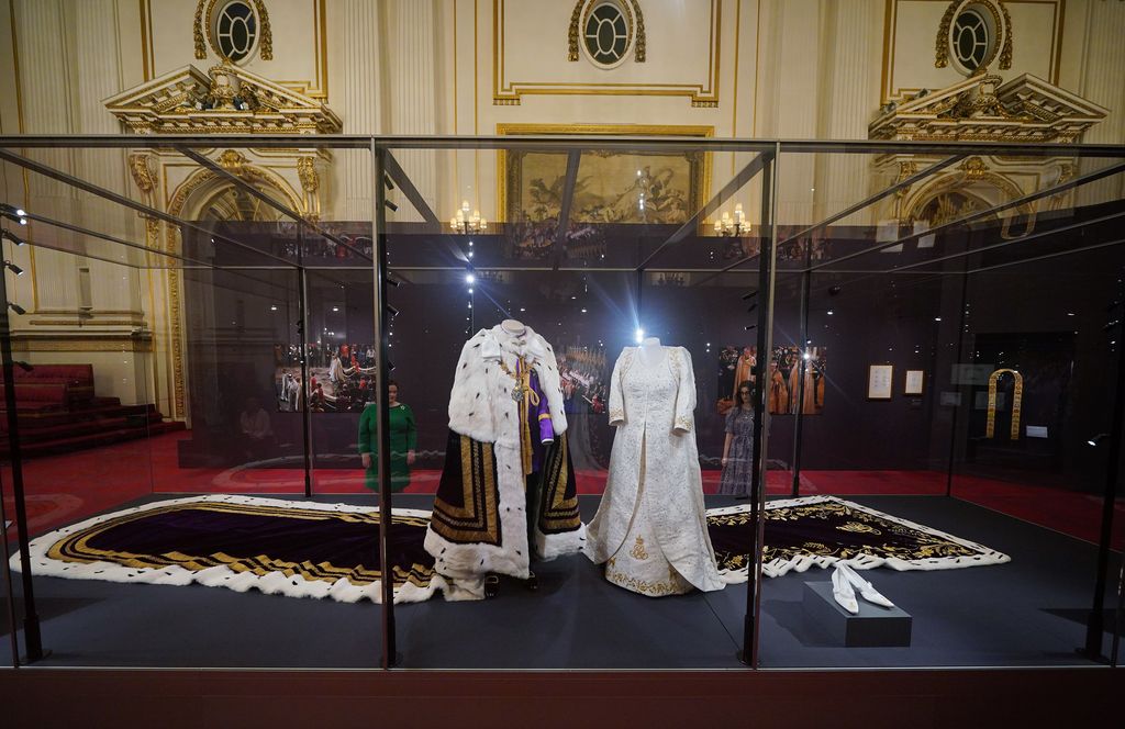 The King and Queen's coronation outfits are now on display at Buckingham Palace