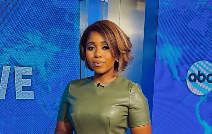 Photo posted by Somara Theodore on Instagram of herself while hosting for ABC.