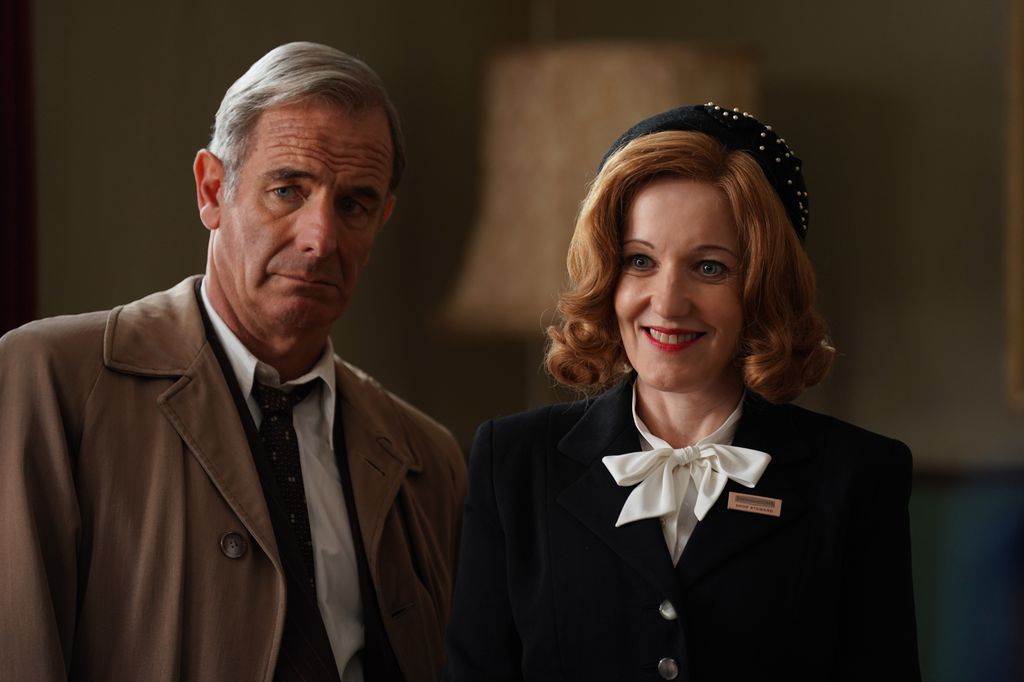 Robson Green as Geordie Keating and Kacey Ainsworth as Cathy Keating in Grantchester