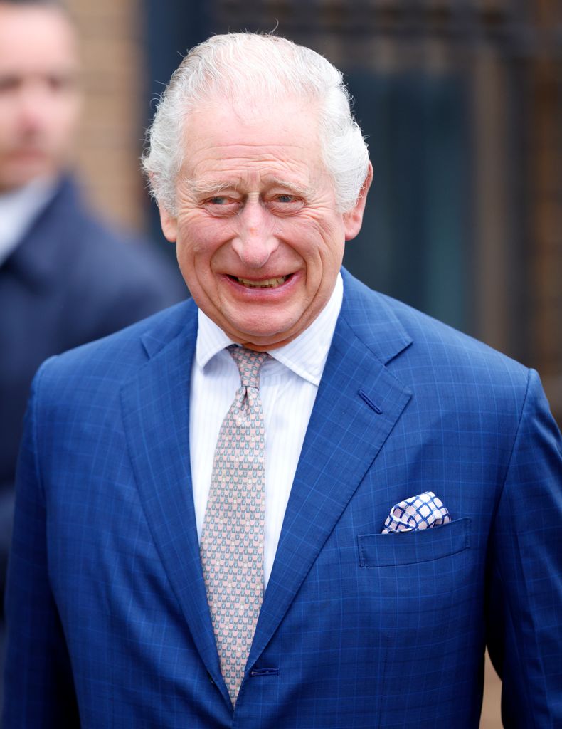 King Charles III visits the Felix Project on February 22, 2023 in London, England. The Felix Project, founded in 2016, is London's largest food redistribution charity which aims to tackle two issues: food waste and food poverty.
