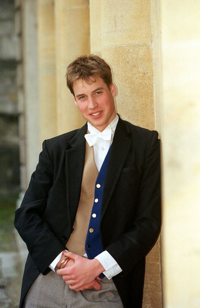 Prince William pictured at Eton on his 18th birthday