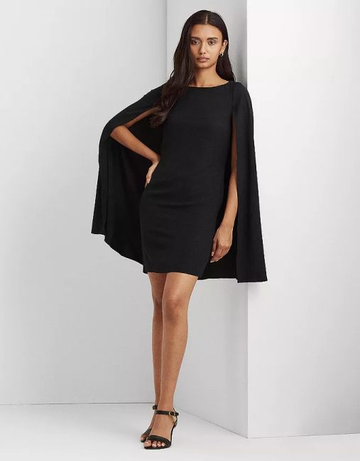 black ralph lauren cape dress
